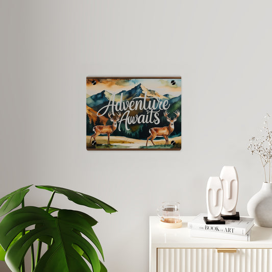 Adventure Awaits Acrylic Wall Panel – Rustic Wilderness & Nature-Inspired Home Decor