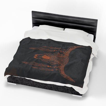 Boho Chic Velveteen Plush Blanket
