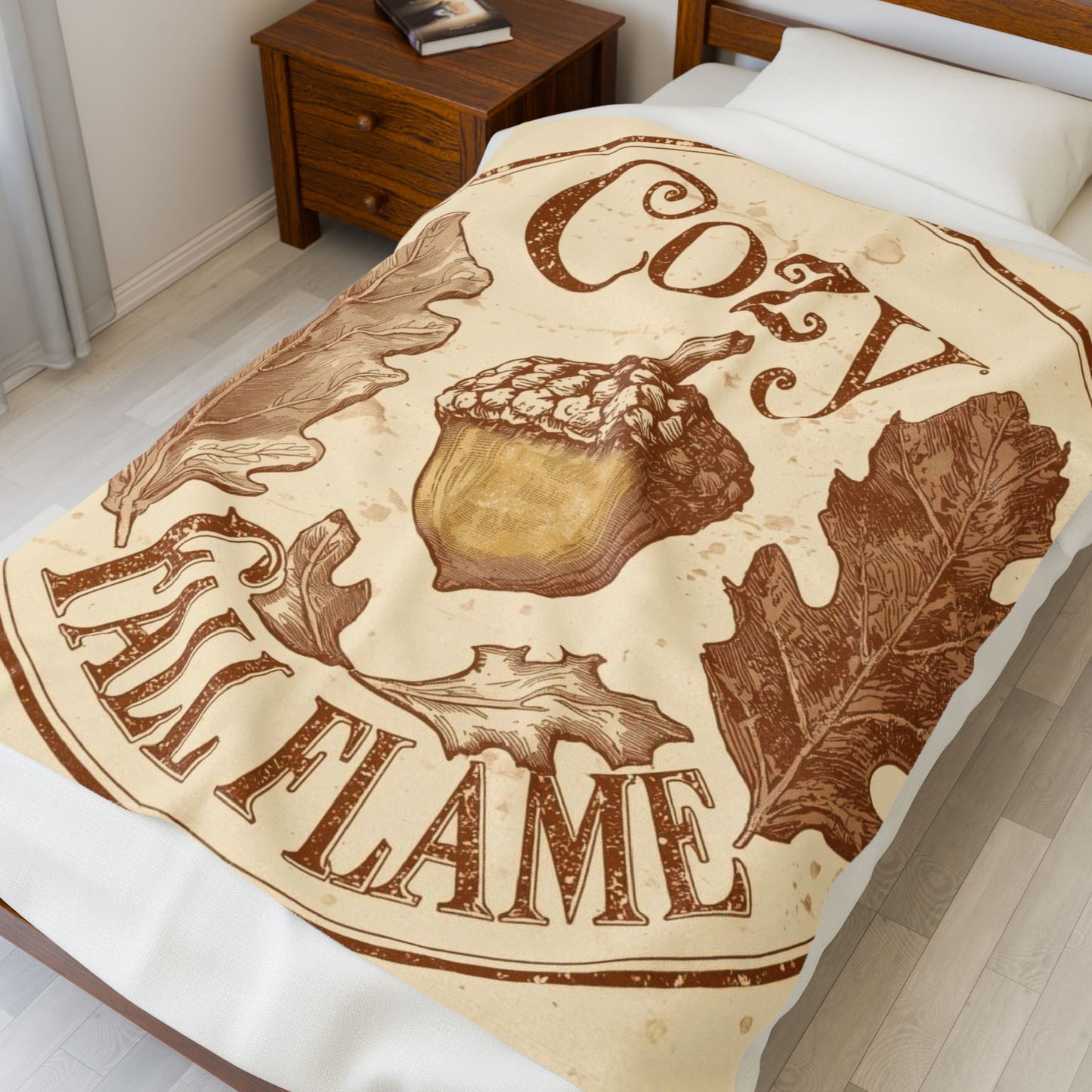 Cozy Fall Flame Velveteen Plush Blanket
