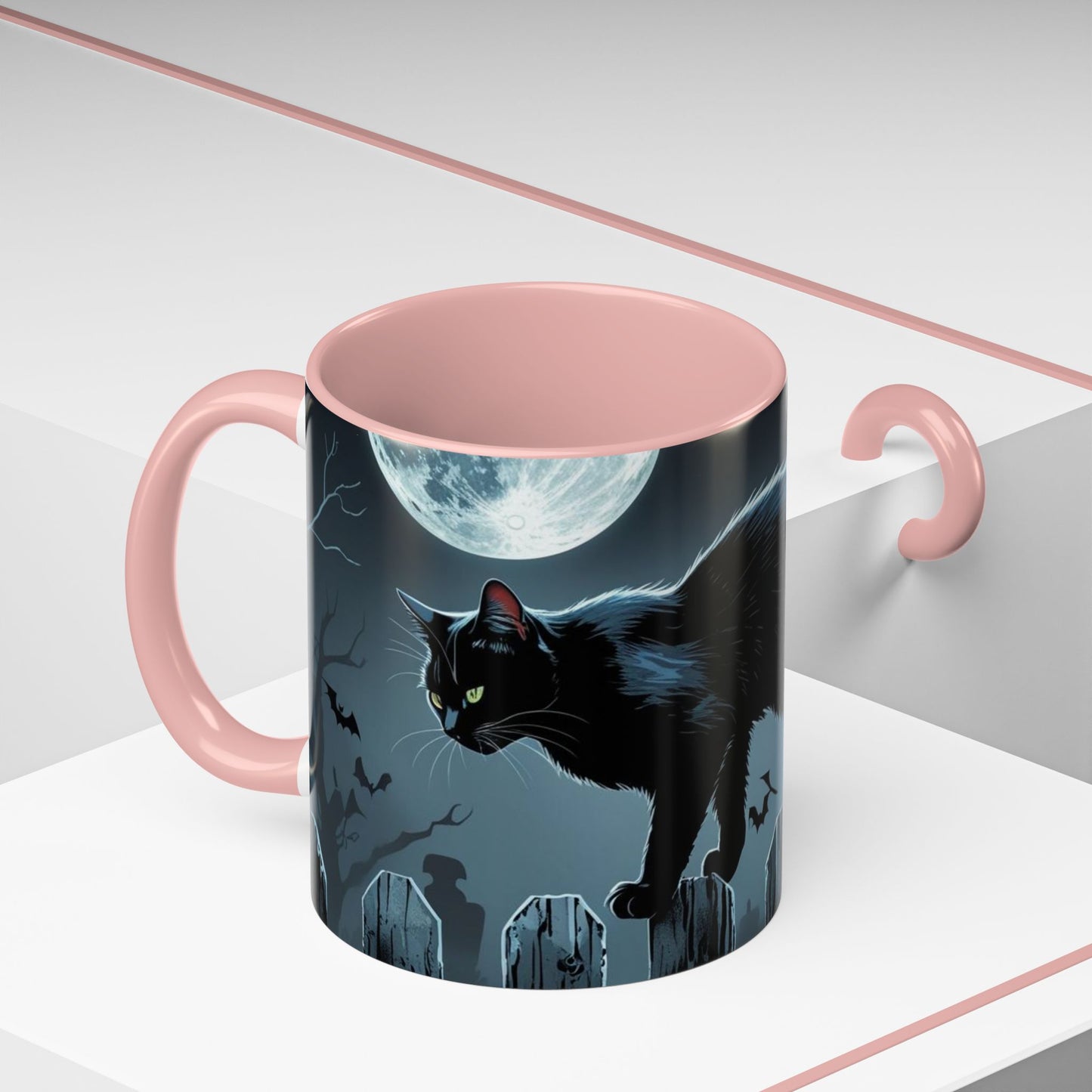 Mystical Black Cat Coffee Mug- Halloween Special
