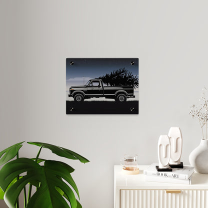 Classic Christmas Pickup – Rustic Country Wall Art