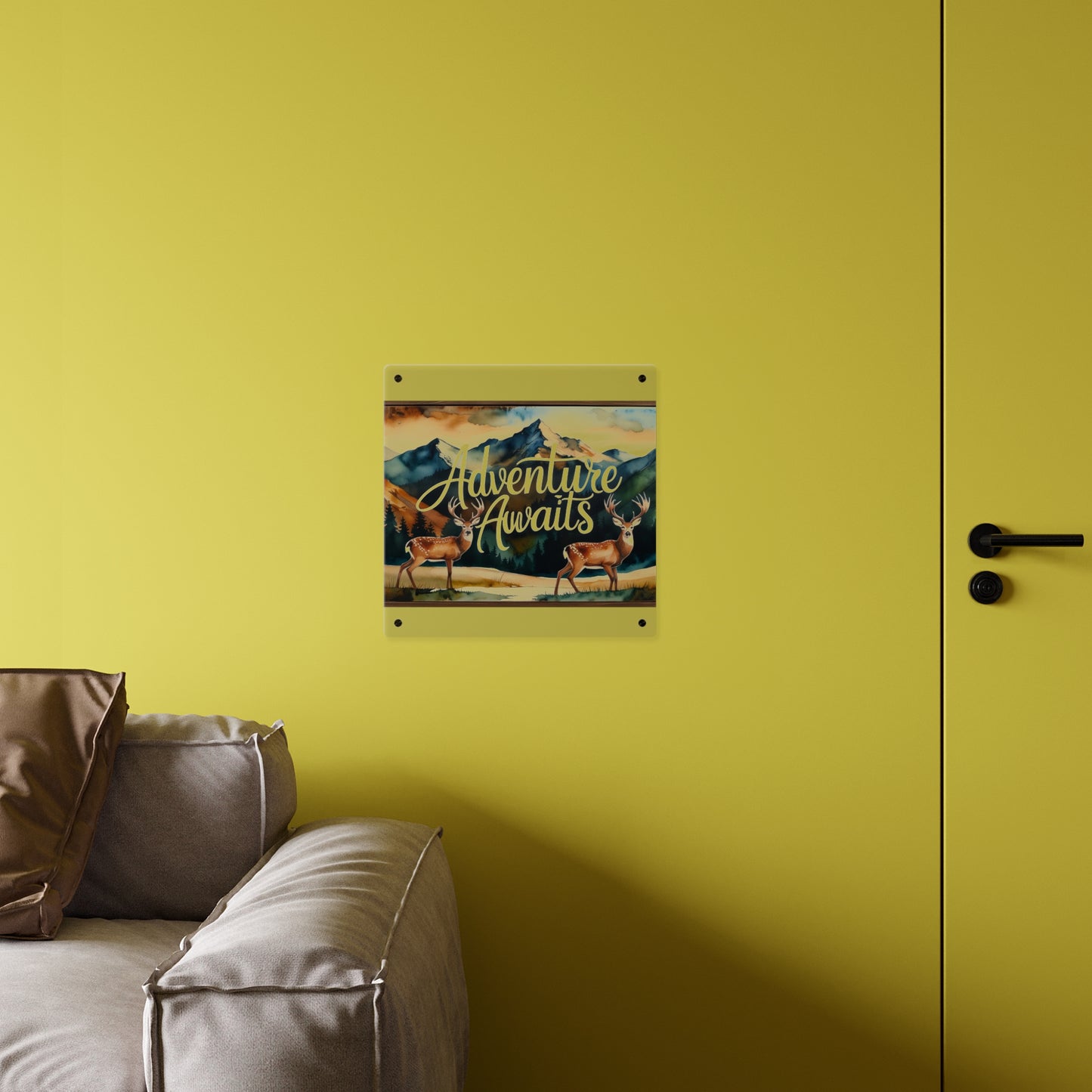 Adventure Awaits Acrylic Wall Panel – Rustic Wilderness & Nature-Inspired Home Decor