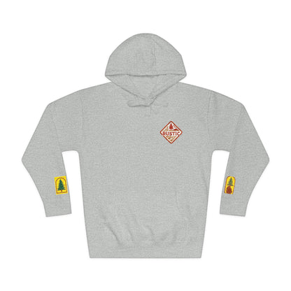 Cozy Rustic Graphic Hoodie - Unisex Fleece Pullover