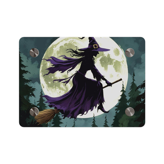 Acrylic Wall Art Panels - Witch and Moon Decor, Perfect for Halloween