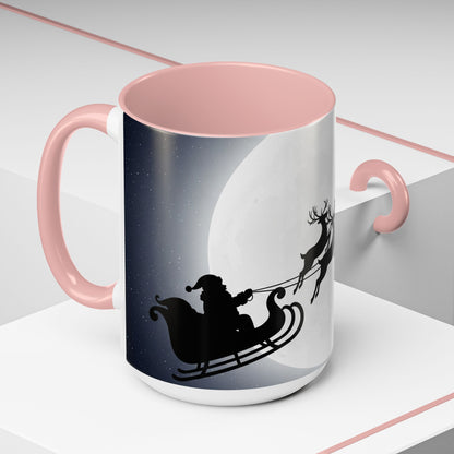 Christmas Sleigh Coffee Mug - Reindeer Holiday Gift