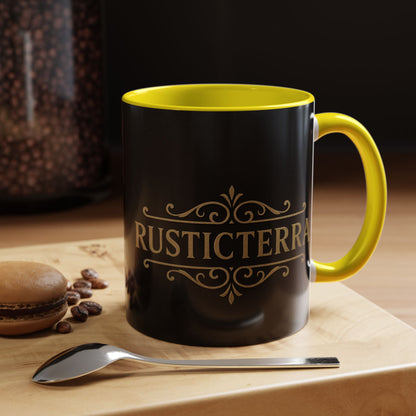 Cana de cafea Rustic Terra - Neagră elegantă, 290 ml și 425 ml