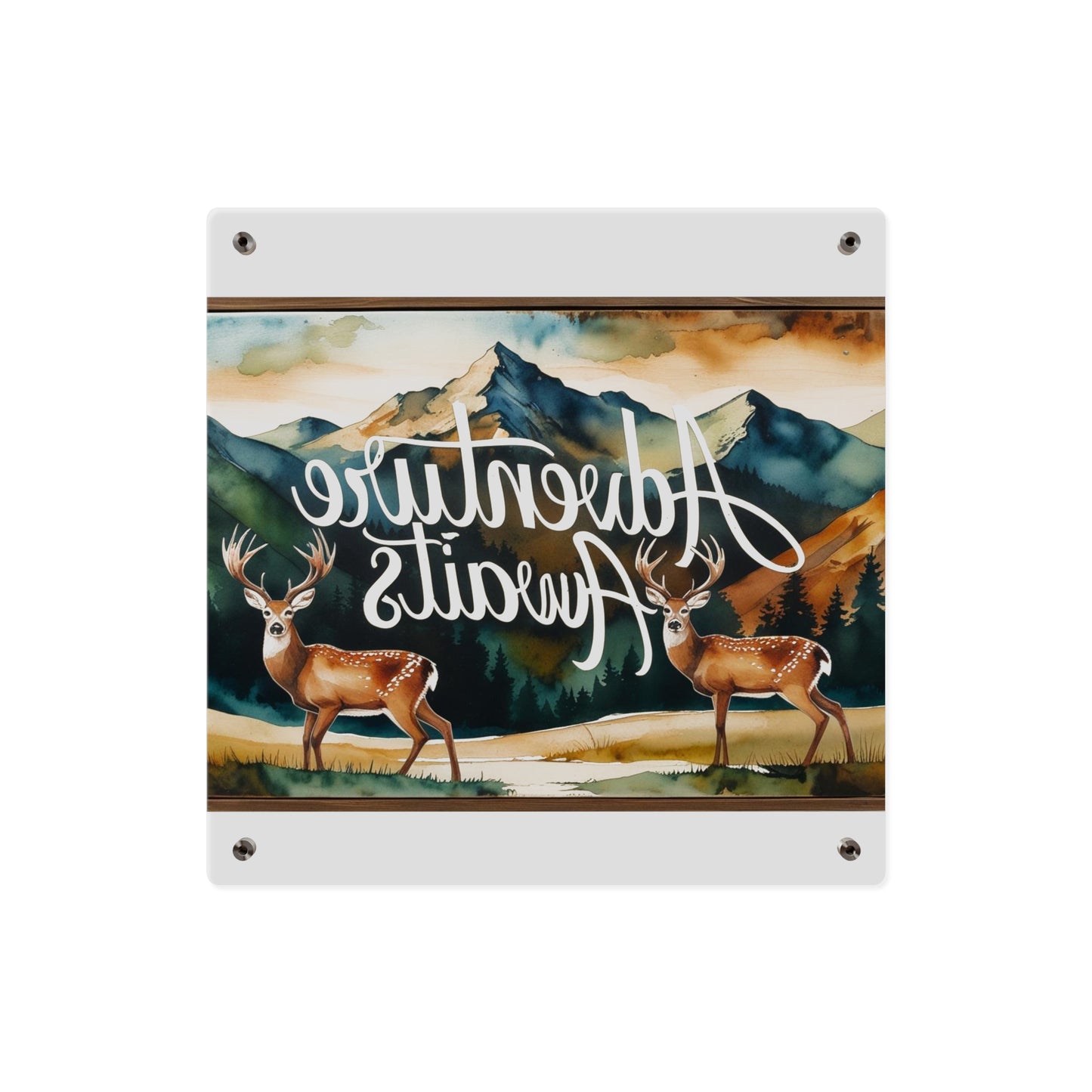 Adventure Awaits Acrylic Wall Panel – Rustic Wilderness & Nature-Inspired Home Decor