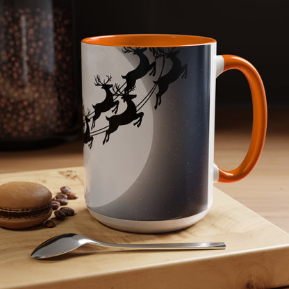 Christmas Sleigh Coffee Mug - Reindeer Holiday Gift
