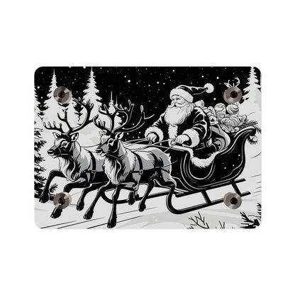Santa's Sleigh Night Sky - Acrylic Wall Art Panel