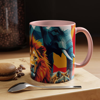 Vibrant Animal Art Coffee Mug - Bold Wildlife Design Gift