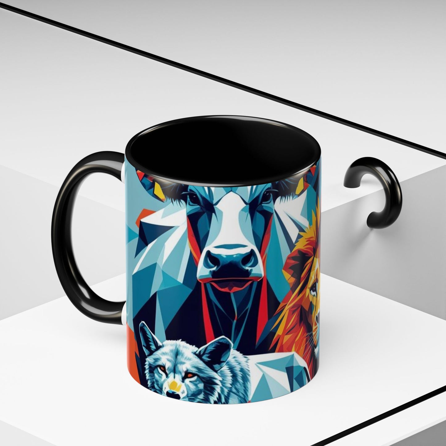 Vibrant Animal Art Coffee Mug - Bold Wildlife Design Gift
