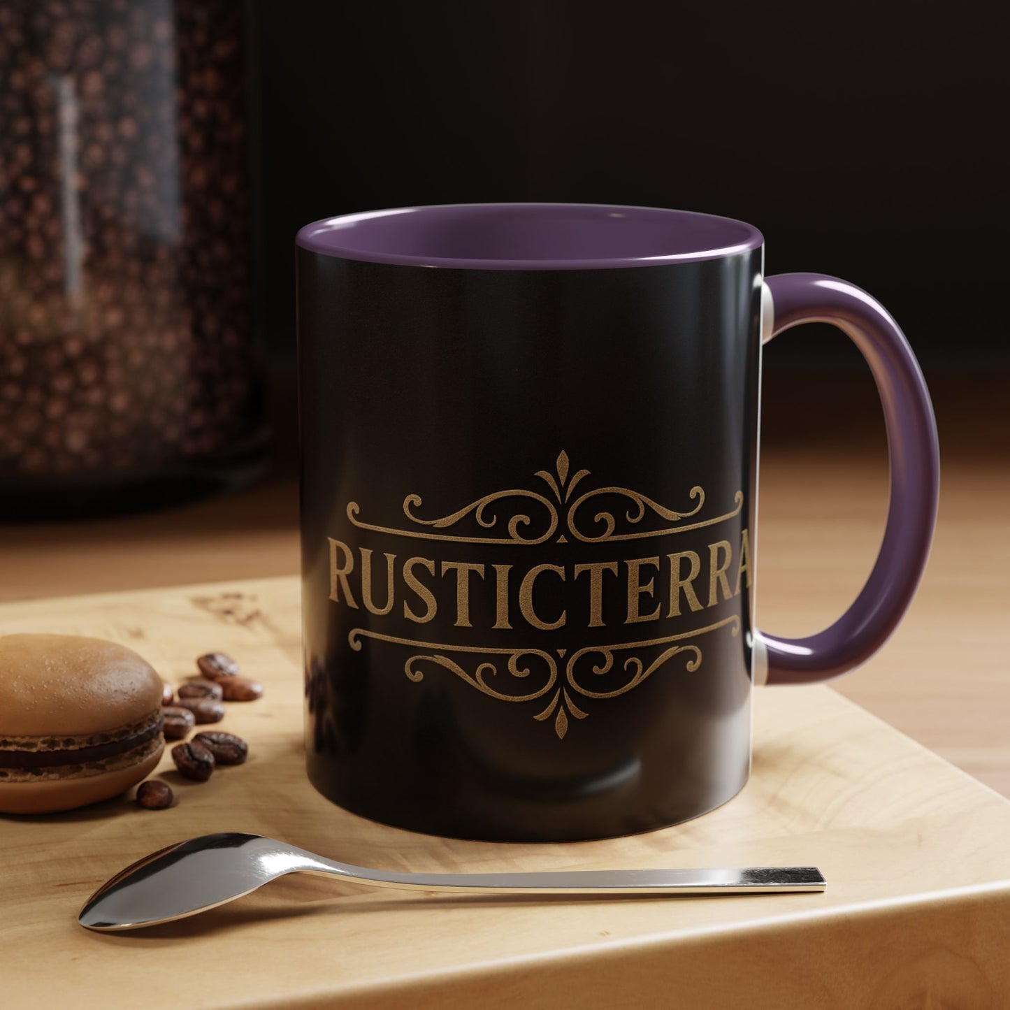 Cana de cafea Rustic Terra - Neagră elegantă, 290 ml și 425 ml