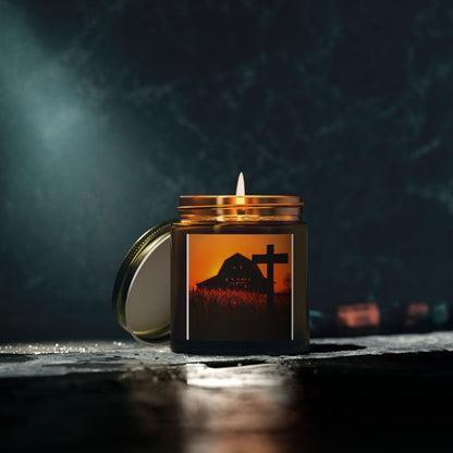 Lumânare parfumată rustică de toamnă cu aromă de fermă