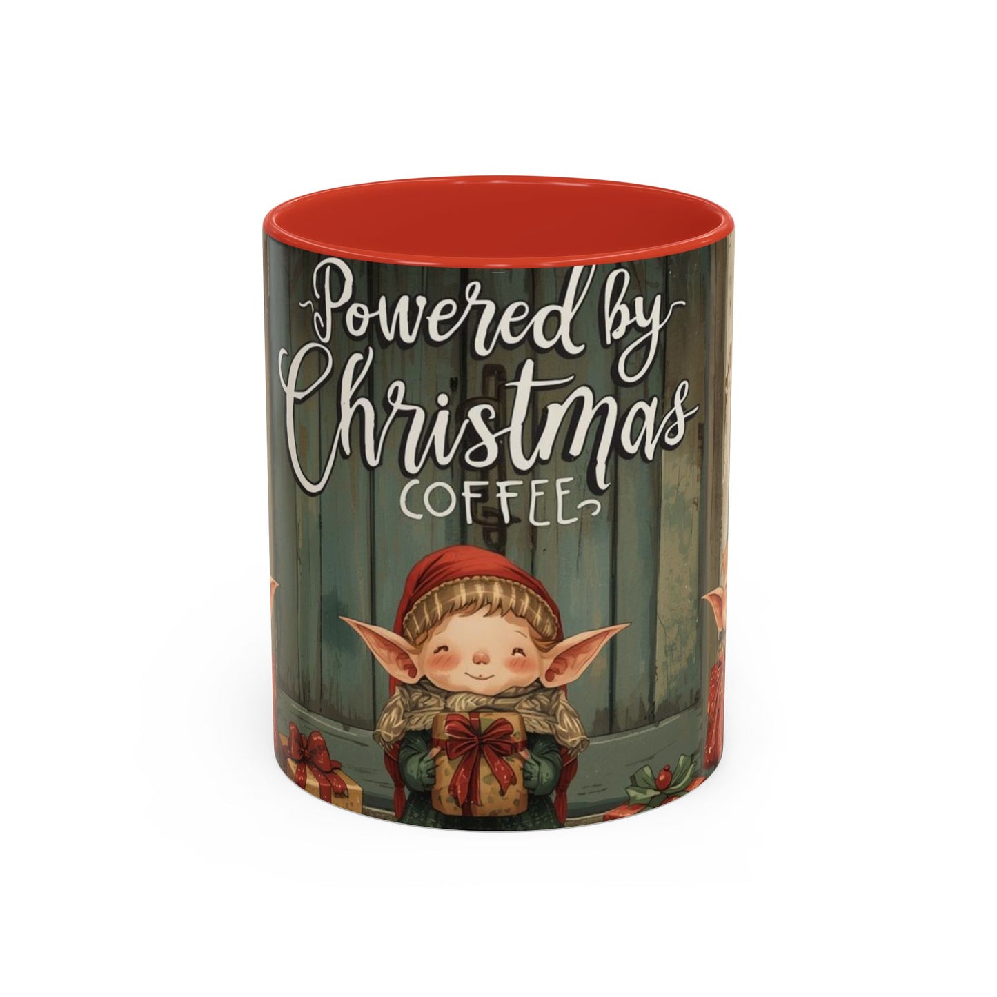 Powered By Christmas Accent Coffee Mug