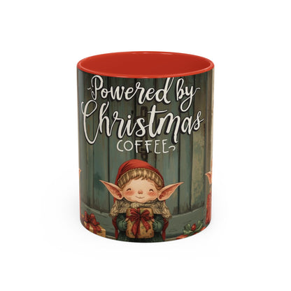 Powered By Christmas Accent Coffee Mug