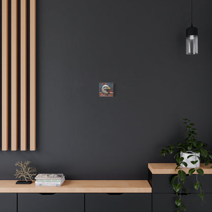 Tablou pe pânză Weathered Glory – Decor rustic de perete cu vultur pleșuv și stele