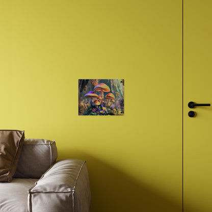 Zână de pădure cu ciuperci – Tablou acrilic rustic cu pădure