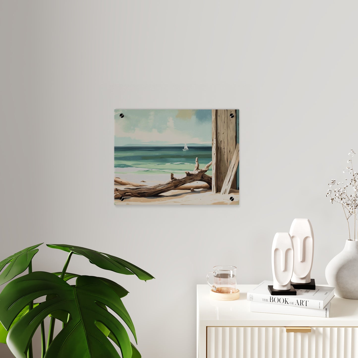 Beachside Acrylic Wall Art – Coastal Luxe Home Accent