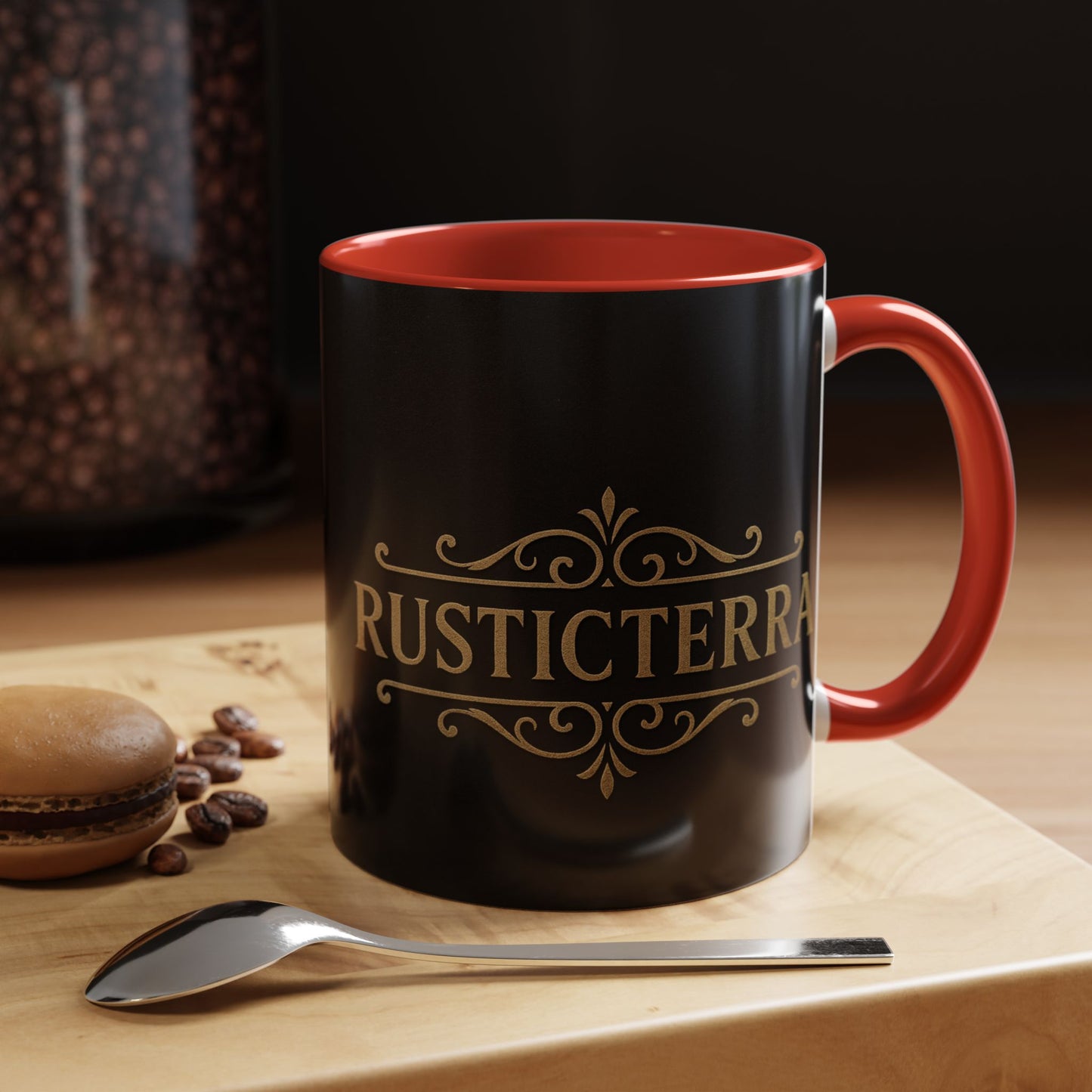Cana de cafea Rustic Terra - Neagră elegantă, 290 ml și 425 ml