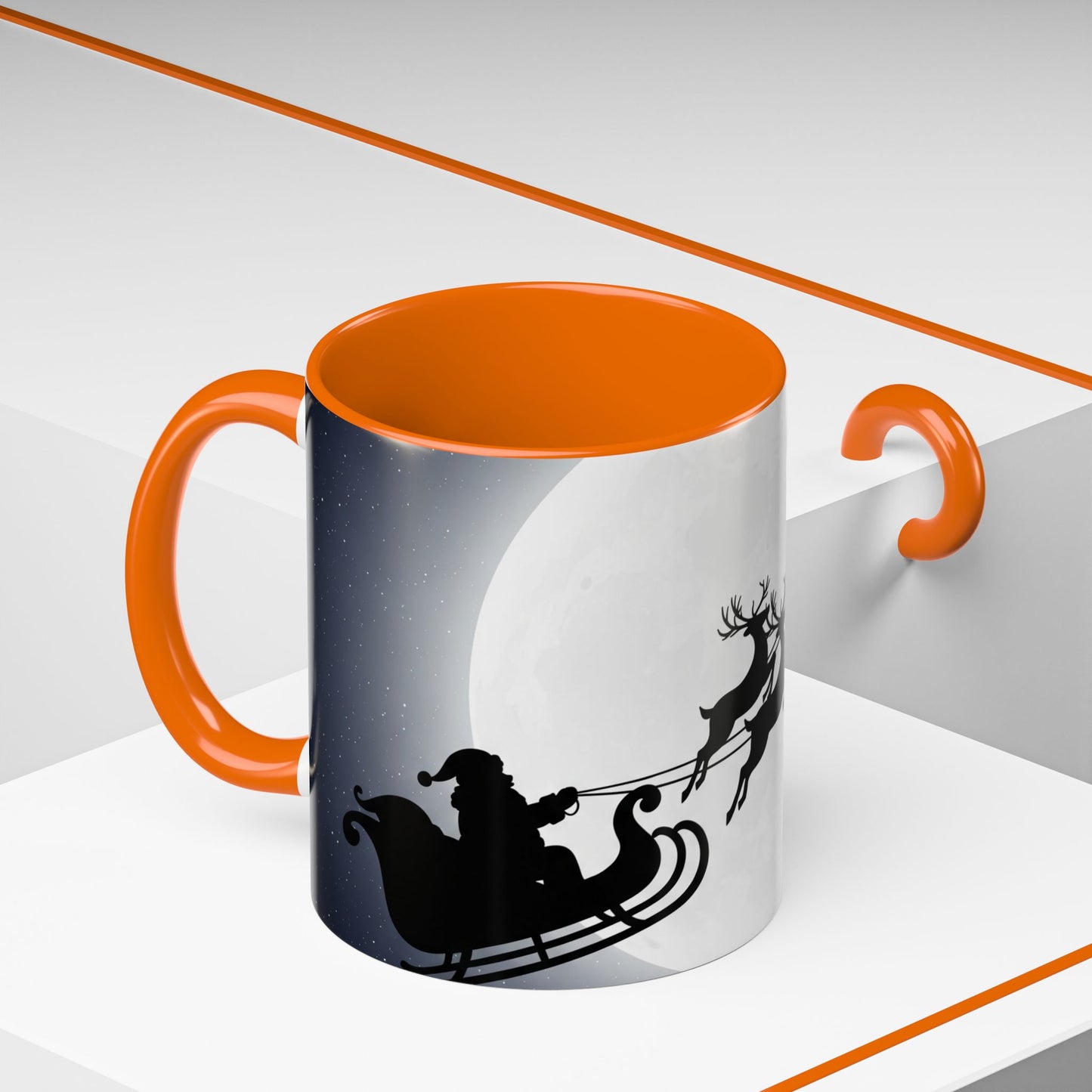 Christmas Sleigh Coffee Mug - Reindeer Holiday Gift