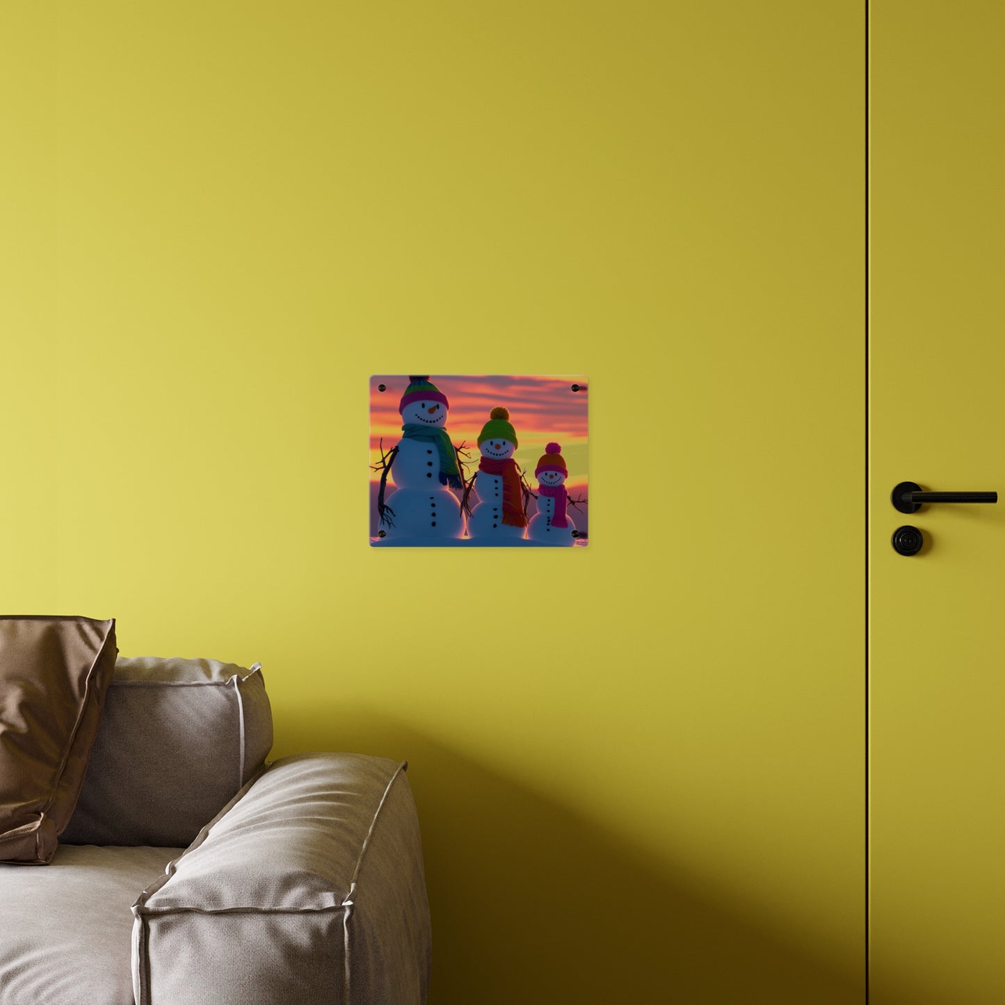 Snowman Acrylic Wall Art