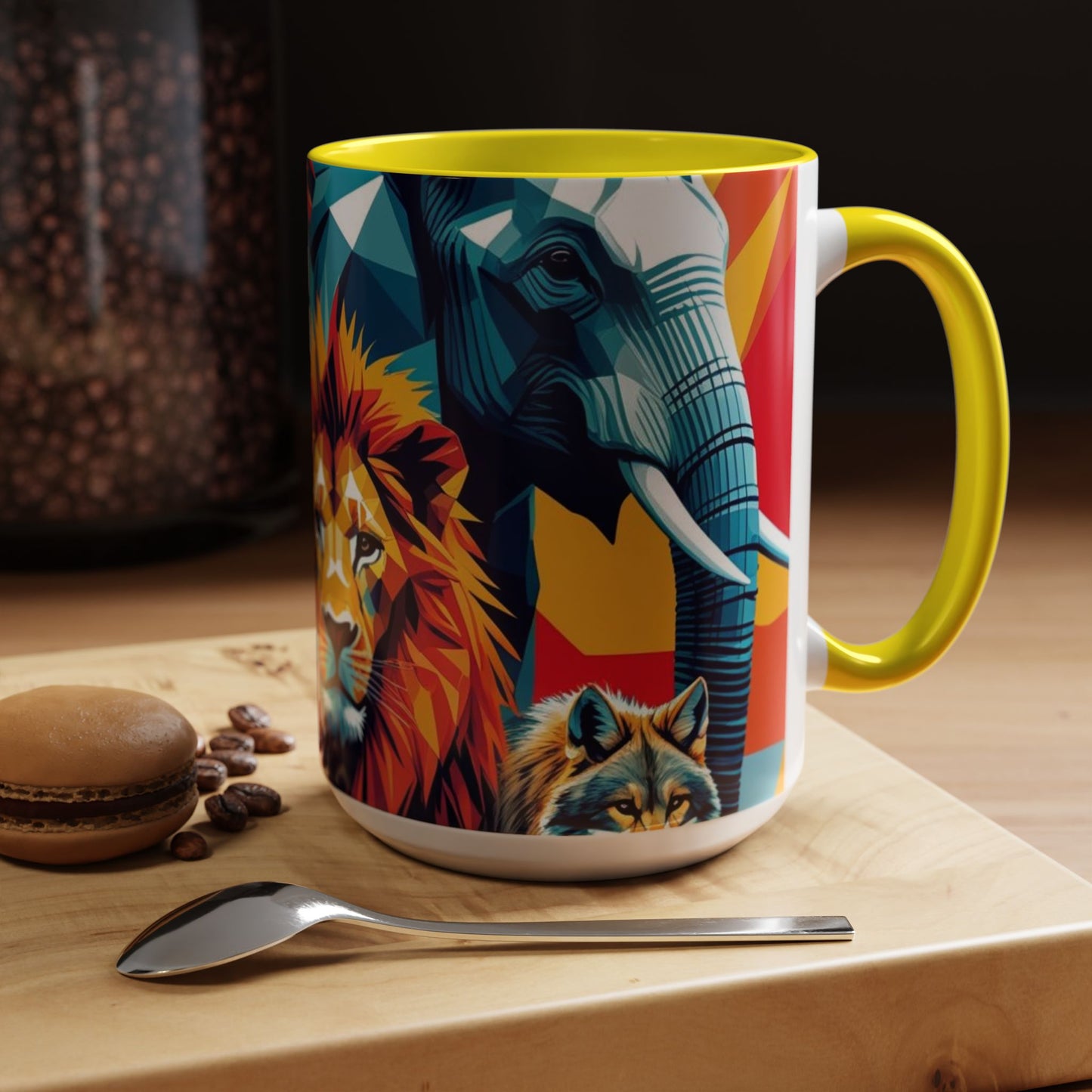 Vibrant Animal Art Coffee Mug - Bold Wildlife Design Gift