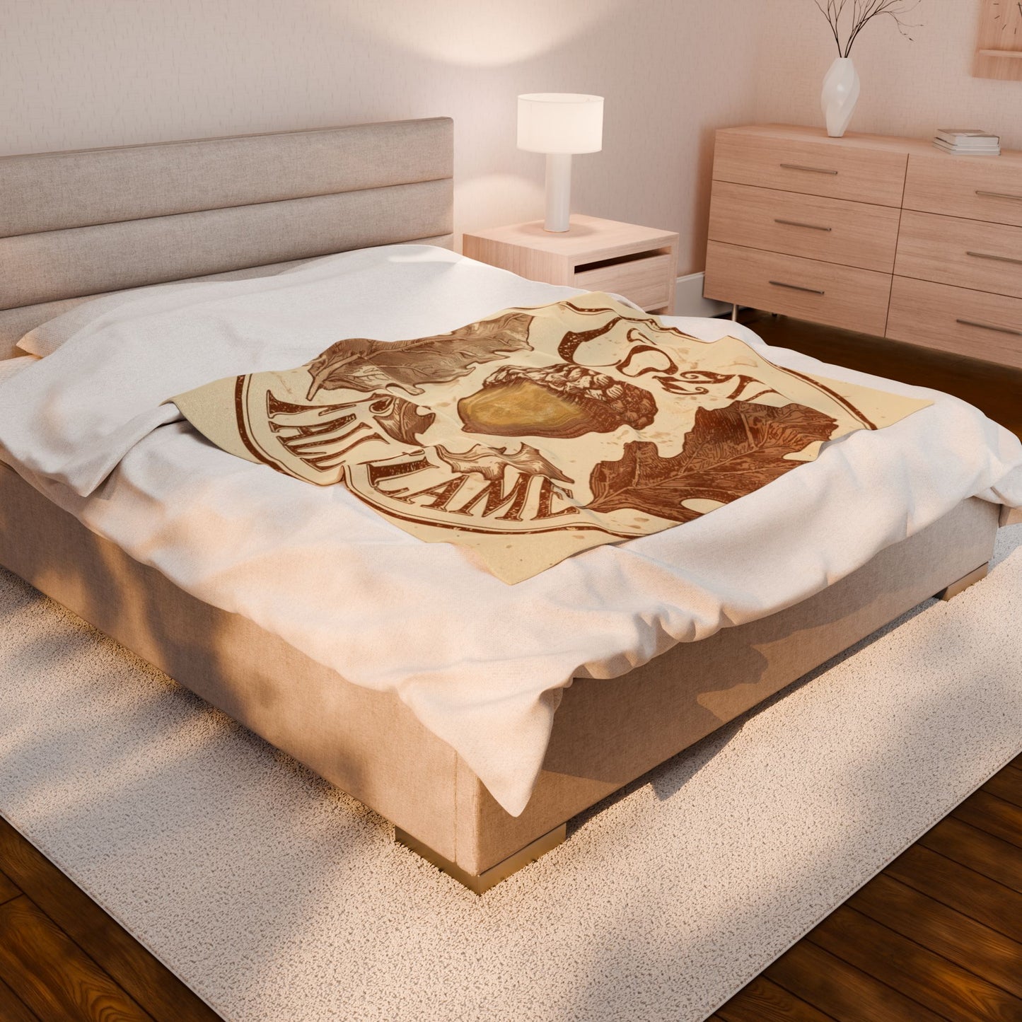 Cozy Fall Flame Velveteen Plush Blanket