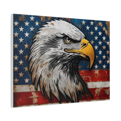 Tablou pe pânză Weathered Glory – Decor rustic de perete cu vultur pleșuv și stele