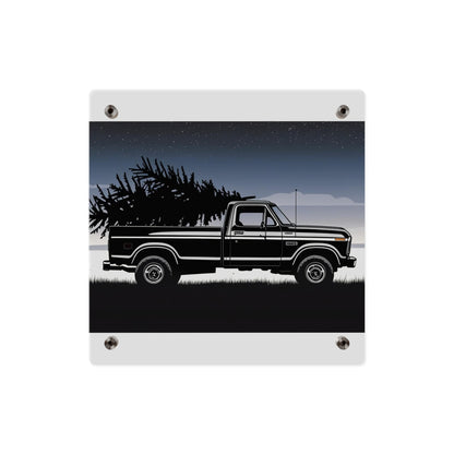Classic Christmas Pickup – Rustic Country Wall Art