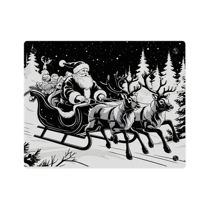 Santa's Sleigh Night Sky - Acrylic Wall Art Panel