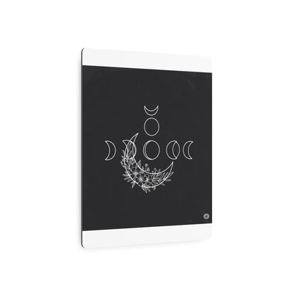 Botanical Moon Phase Wall Art – Metal Boho Accent Piece