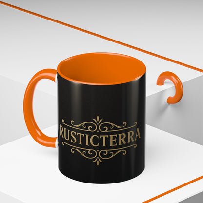 Cana de cafea Rustic Terra - Neagră elegantă, 290 ml și 425 ml
