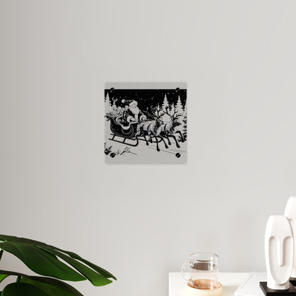 Santa's Sleigh Night Sky - Acrylic Wall Art Panel