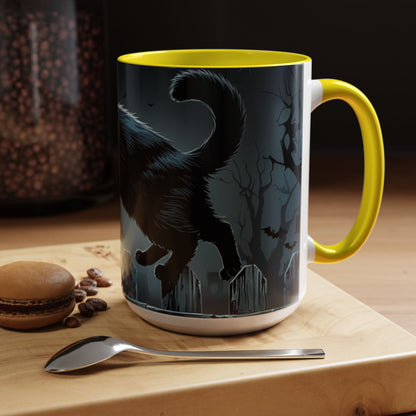 Mystical Black Cat Coffee Mug- Halloween Special