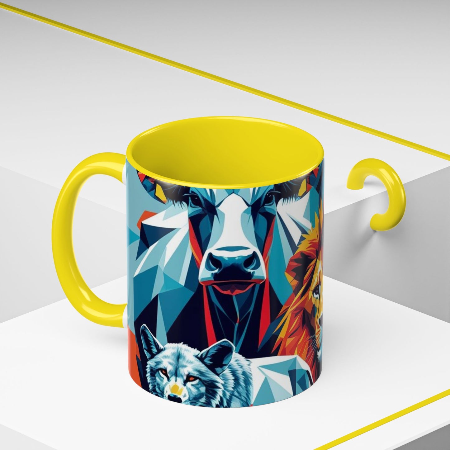 Vibrant Animal Art Coffee Mug - Bold Wildlife Design Gift