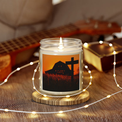Lumânare parfumată rustică de toamnă cu aromă de fermă