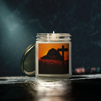Lumânare parfumată rustică de toamnă cu aromă de fermă
