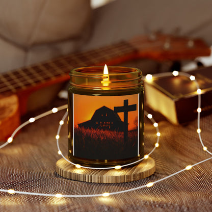 Lumânare parfumată rustică de toamnă cu aromă de fermă