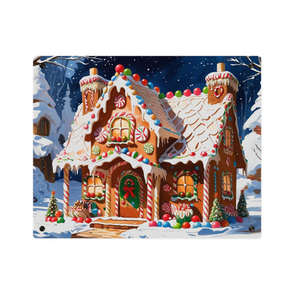 Festive Gingerbread House Acrylic Wall Art – Christmas Holiday Décor
