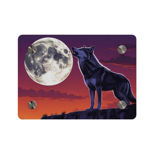 Moonlit Wolf Acrylic Wall Art Panels