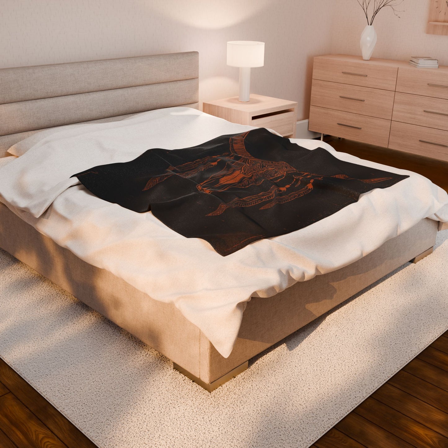 Boho Chic Velveteen Plush Blanket