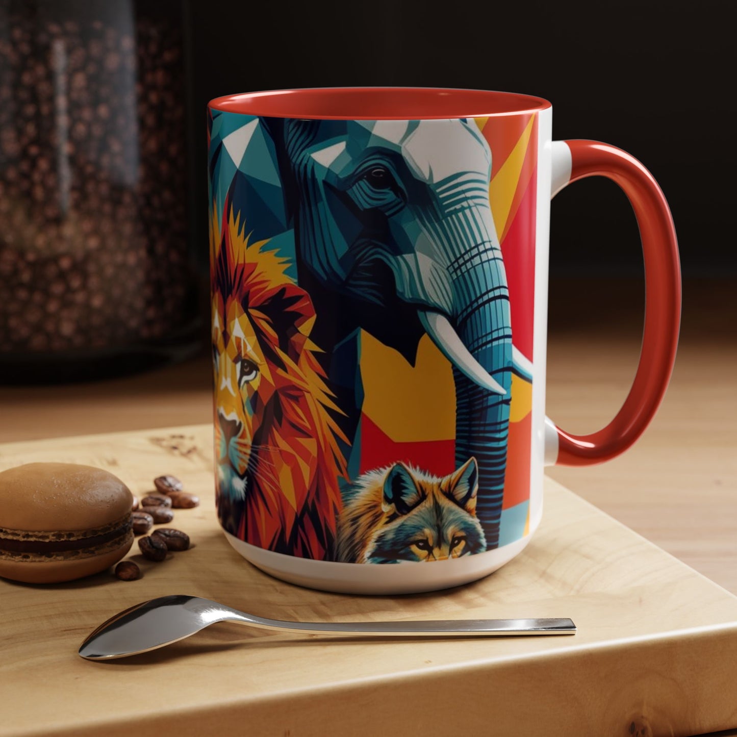 Vibrant Animal Art Coffee Mug - Bold Wildlife Design Gift