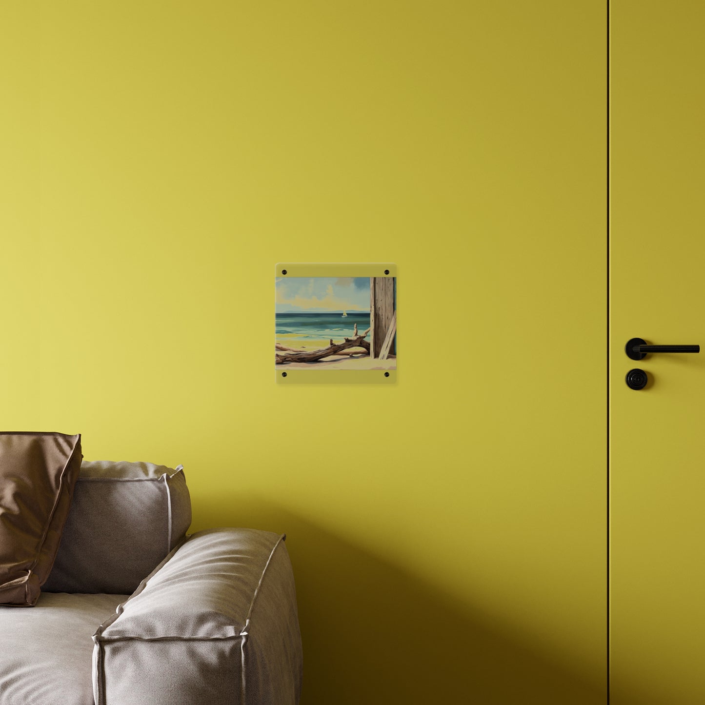 Beachside Acrylic Wall Art – Coastal Luxe Home Accent