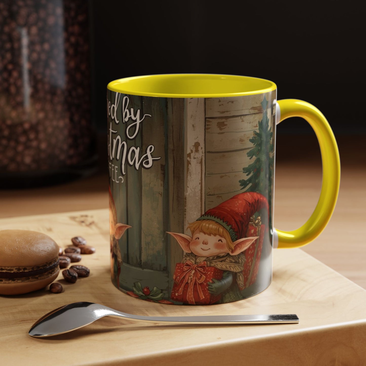 Powered By Christmas Accent Coffee Mug