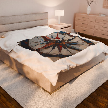 Nautical Compass Plush Blanket