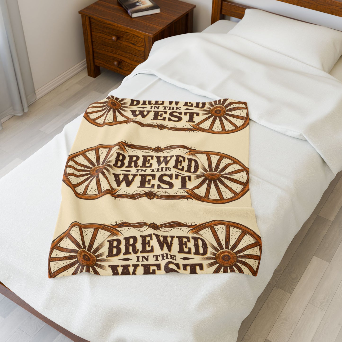 Cozy Western Themed Velveteen Blanket