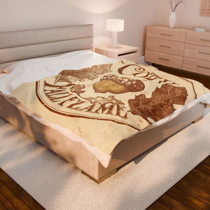 Cozy Fall Flame Velveteen Plush Blanket