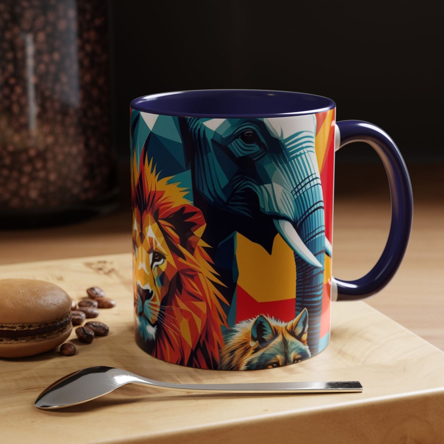 Vibrant Animal Art Coffee Mug - Bold Wildlife Design Gift