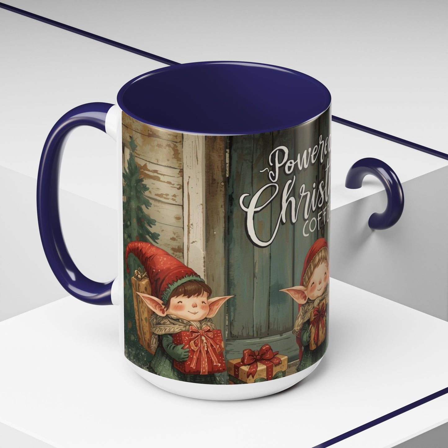 Powered By Christmas Accent Coffee Mug