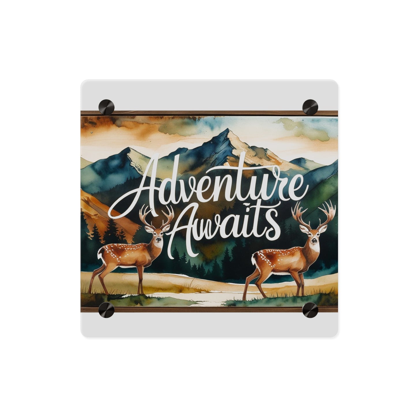 Adventure Awaits Acrylic Wall Panel – Rustic Wilderness & Nature-Inspired Home Decor